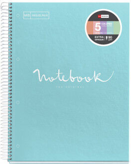 Miquelrius Notebook 5  Emotions A4 cuadrícula 120h azul clar