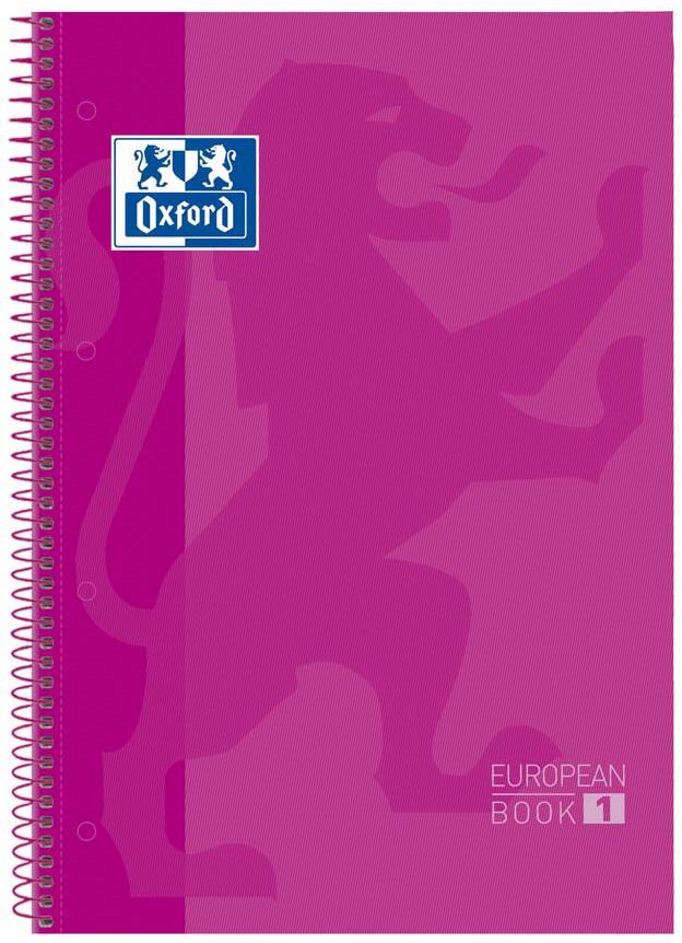 Oxford Notebook  EuropeanBook 1 A4 80 hojas 5x5 fucsia