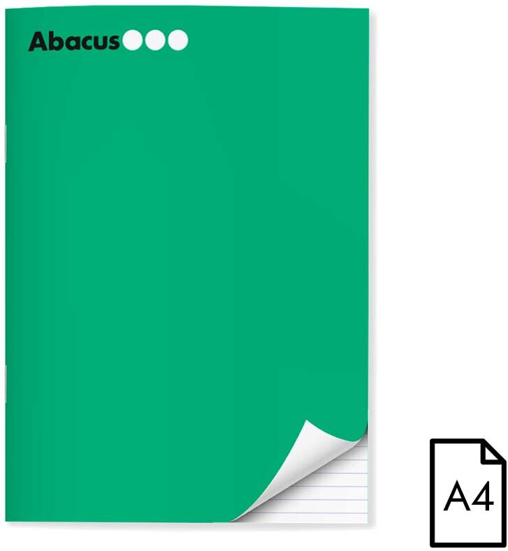 Abacus Libreta grapada  A4 48 hojas raya verde