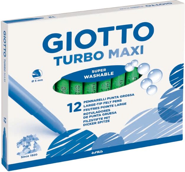 Giotto Rotulador  Turbo Maxiverde claro 12u