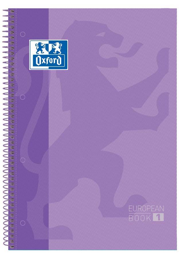 Oxford Libreta espiral Notebook 1  A4 80  hojas 5x5 lila