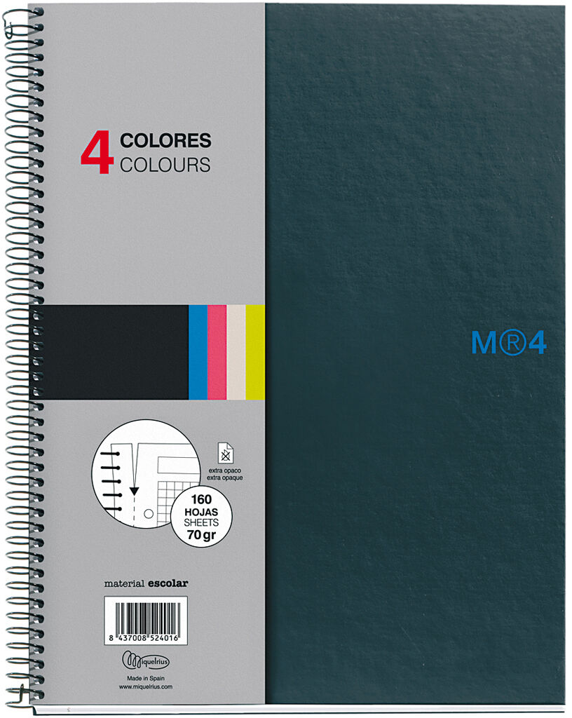 Miquelrius Notebook  Grafit A5 160 hojas 5x5 grafito