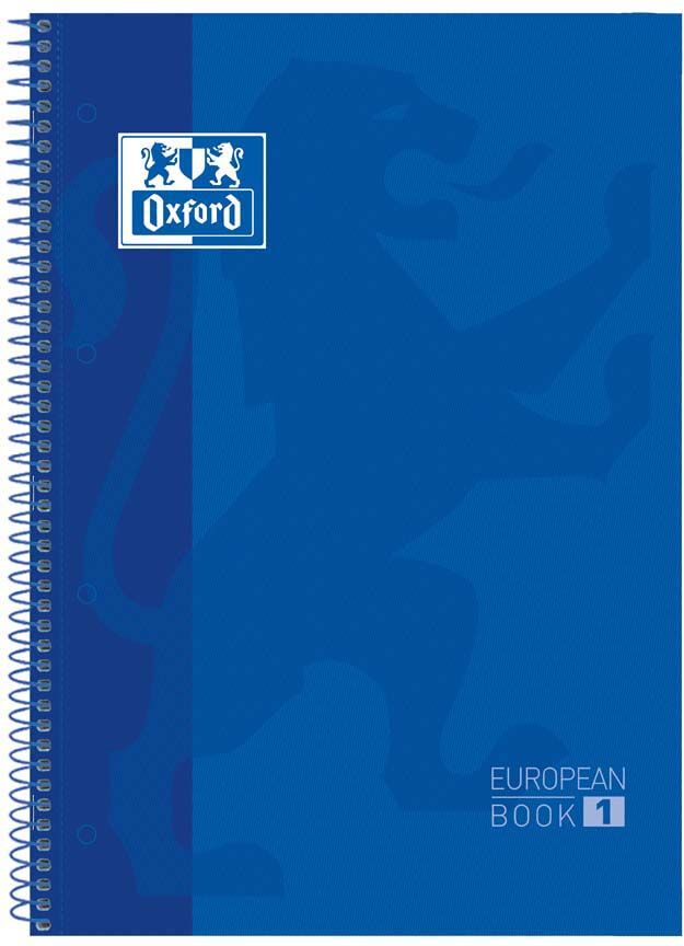 Oxford Notebook  EuropeanBook 1 A4 80 hojas 5x5 azul marino