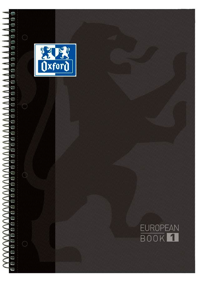 Oxford Notebook  EuropeanBook 1 A4 80 hojas 5x5 negro