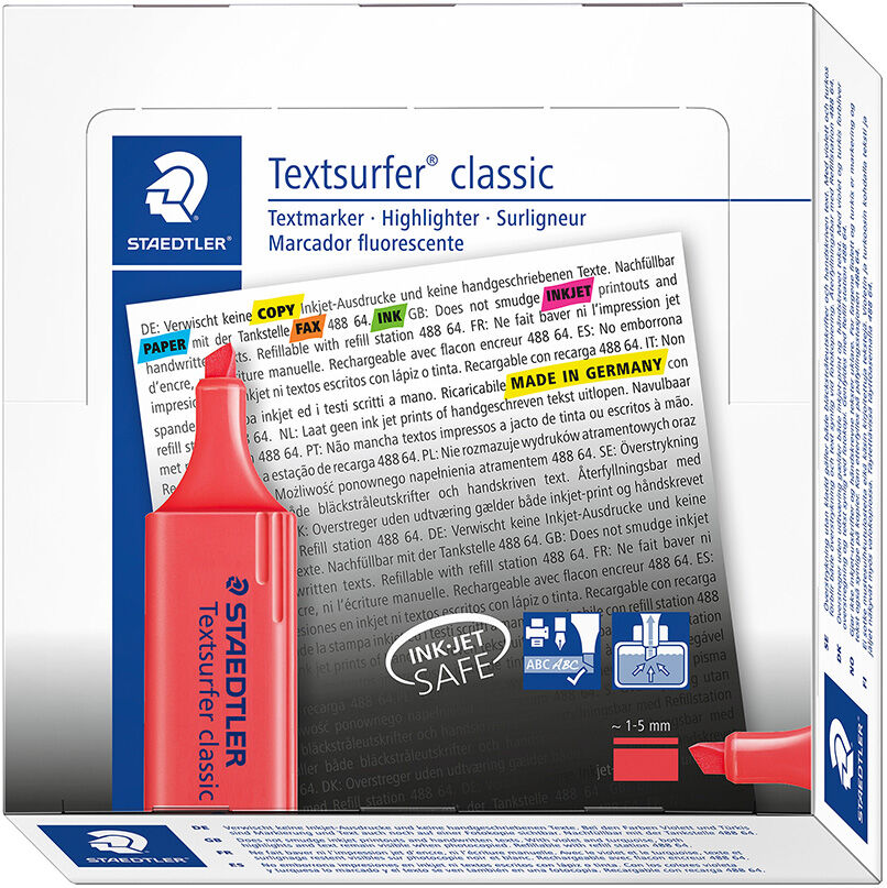 Staedtler Subrayadore  Textsurfer Rojo 10 U