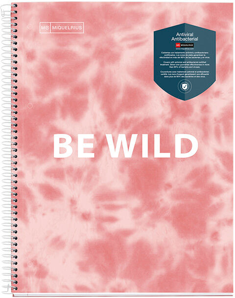 Miquelrius Notebook A4 Tie Dye rosa  120 hojas 5x5