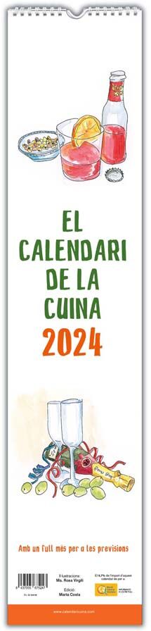 Cuina Calendario pared de la  2024 catalán