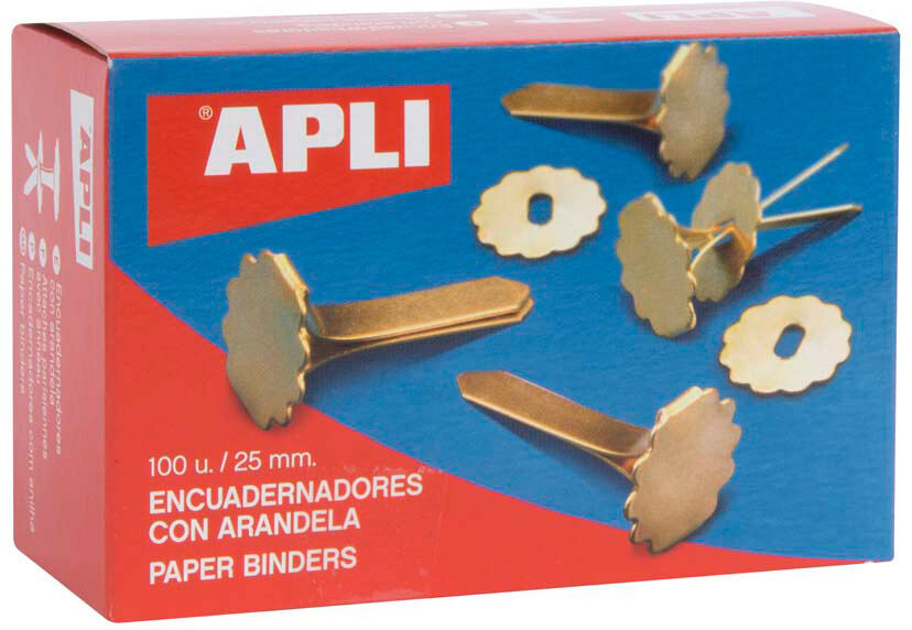 Apli Encuadernador con arandela 25mm  100u