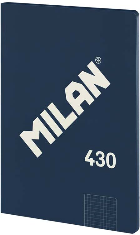 Milan Libreta grapada A4 48h 4x4  1918 azul