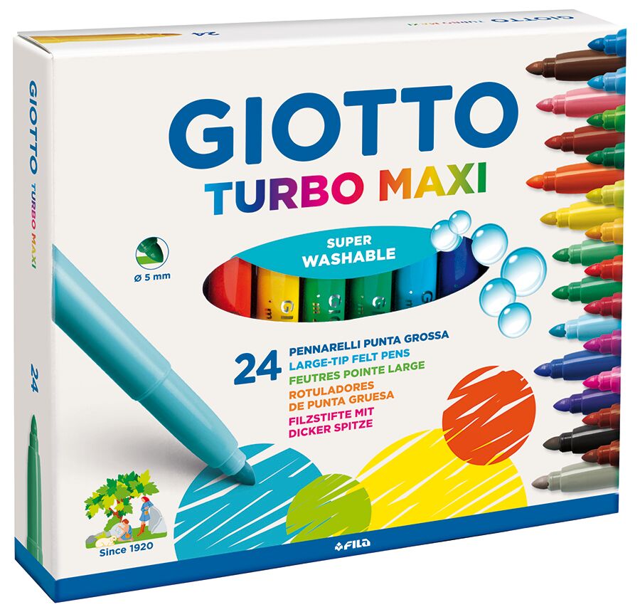 Giotto Rotuladores de colores  Turbo Maxi 24 colores