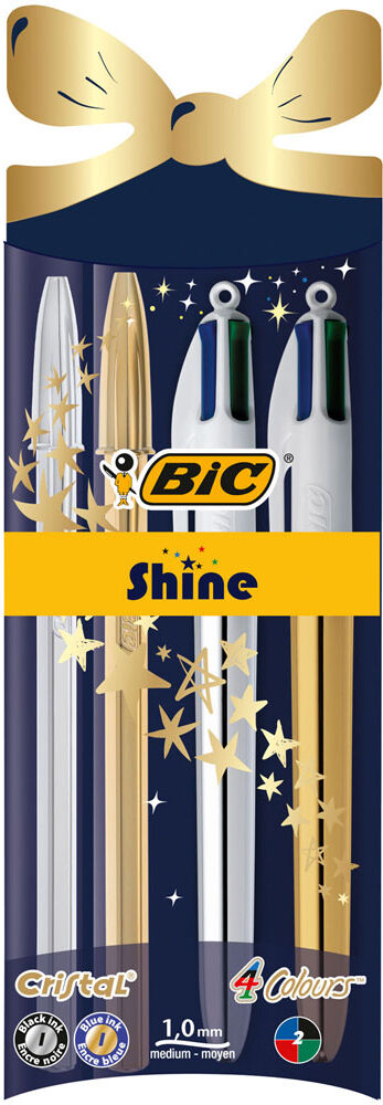 Bic Bolírafo  Shine Cristal 4 unidades