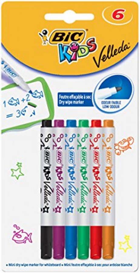 Bic Rotuladores de pizarra blanca  Kids Velleda 6 colores