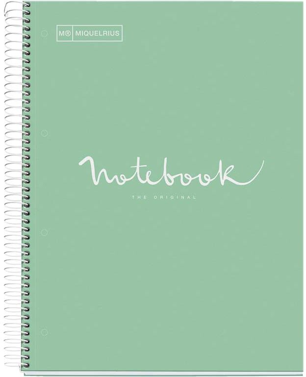 Miquelrius Notebook 5 A4 Tapa extrad. 120H Raya Mrius Emotions Menta