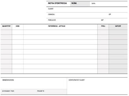 Apli Talonario Entrega 1/8 apaisado 50f-doble  catalán