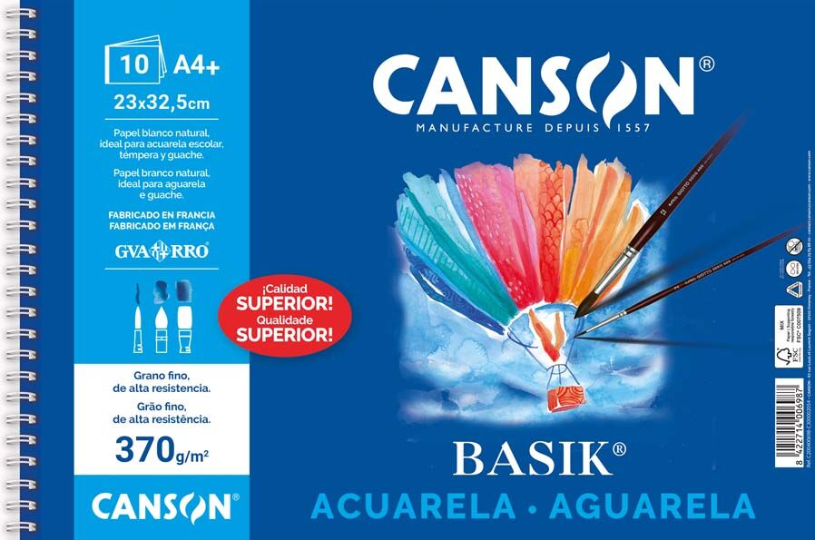 Canson Bloc acuarela  Basik 23x32 10 hojas