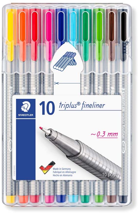 Staedtler Retoladors  Triplus Fineliner 10u