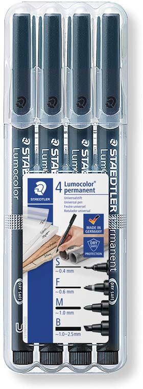 Staedtler Rotulador  Lumocolor Dry Safe 4u