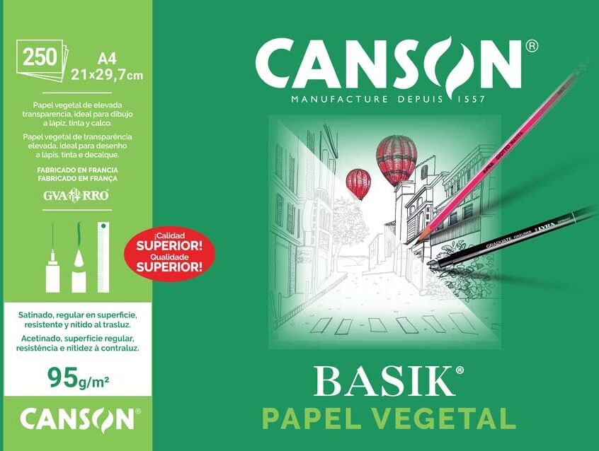 Canson Papel vegetal  A4 250 hojas