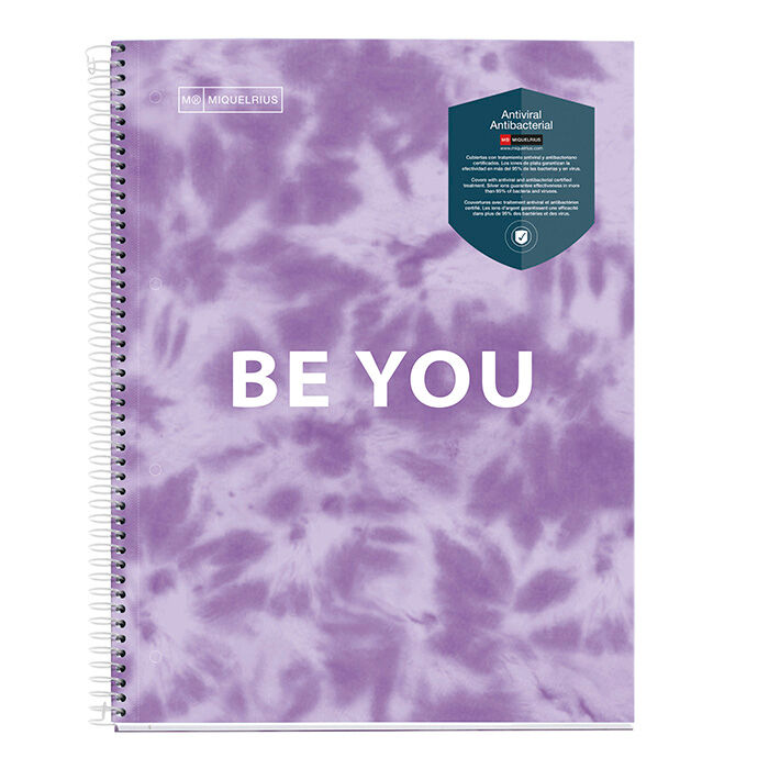 Miquelrius Notebook A4 Tie Dye lavanda  120 hojas 5x5