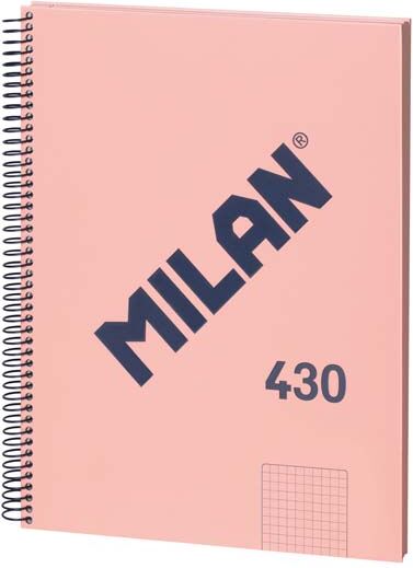 Milan Notebook 1 A4 80h 95g 5X5  1918 rosa