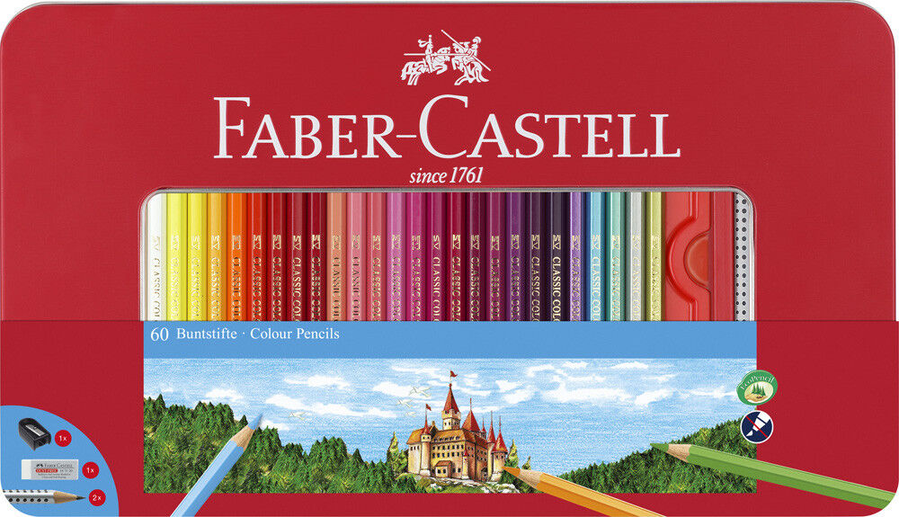 Faber-Castell Estuche Metal  Lápices 60 colores