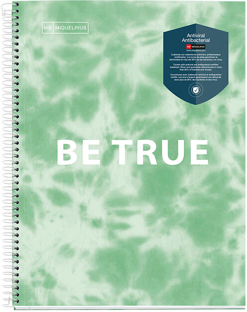 Miquelrius Notebook A4 Tie Dye menta  120 hojas 5x5