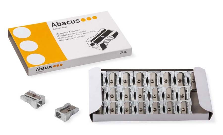 Abacus Sacapuntas metálico simple  24u