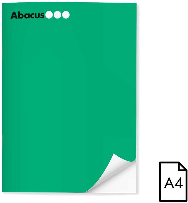 Abacus Libreta grapada  A4 48 hojas liso verde