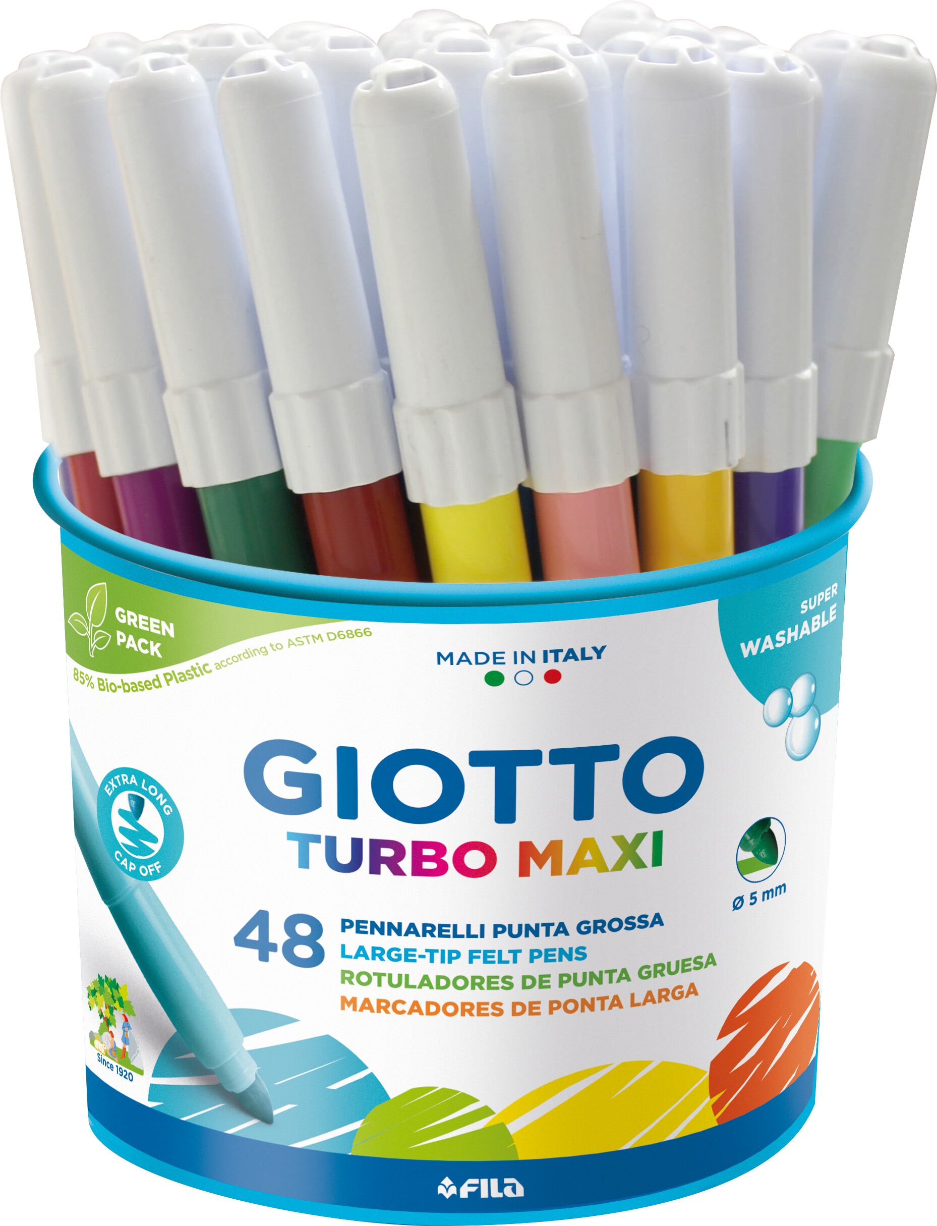 Giotto Rotuladores de colores  Turbo Maxi 48u Pack escuela