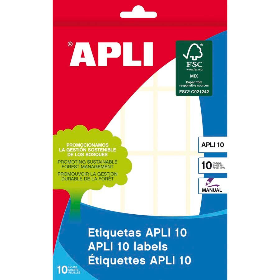 Apli Etiqueta  19x40mm 10 hojas