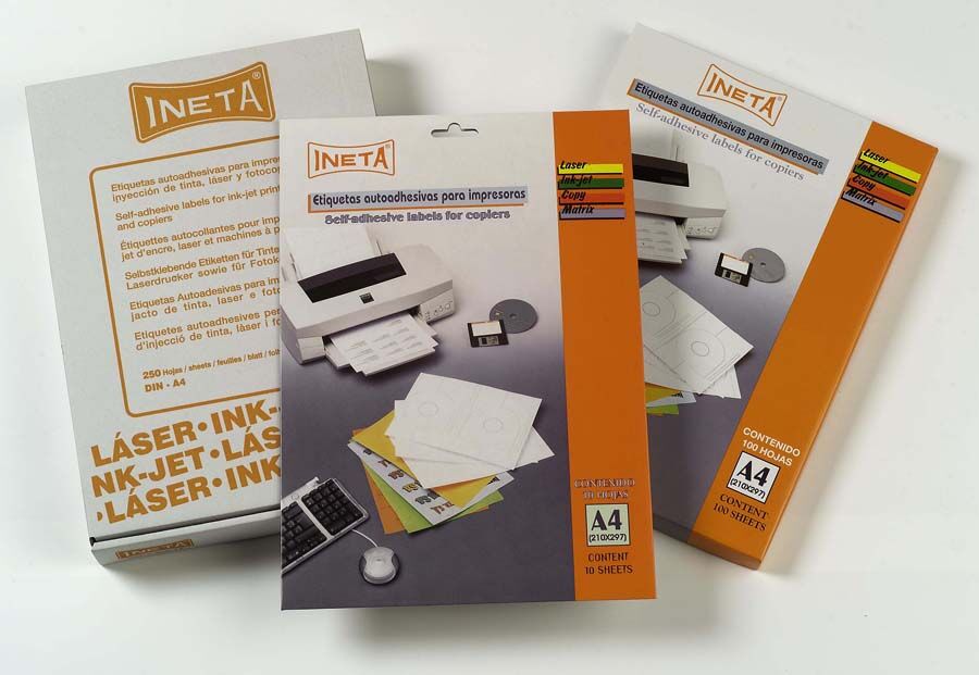 Ineta Etiquetas Inkjet/Laser Din A4  10 hojas