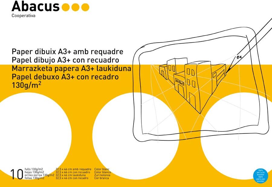 Abacus Láminas de dibujo  Con Margen A3+