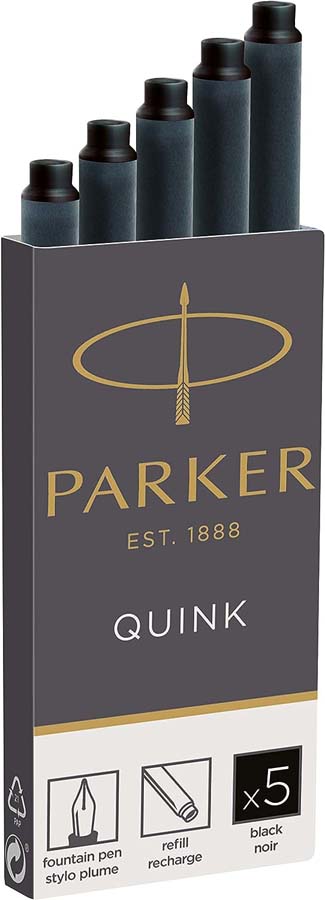 Parker Recambio Pluma  negro Paquete 5u