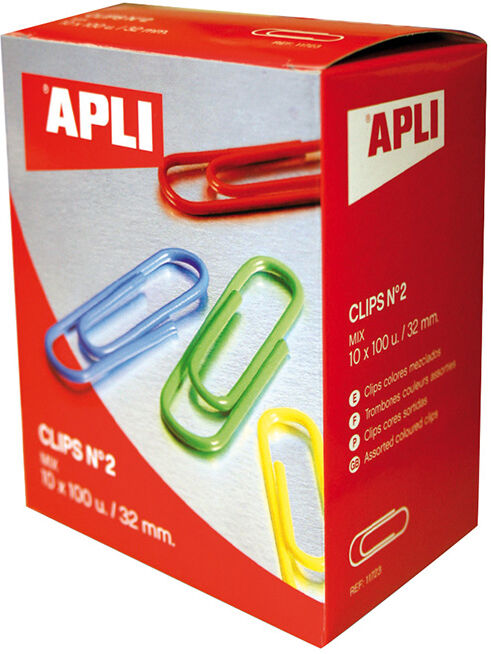 Apli Clips  No.2 32mm surtidos 100u