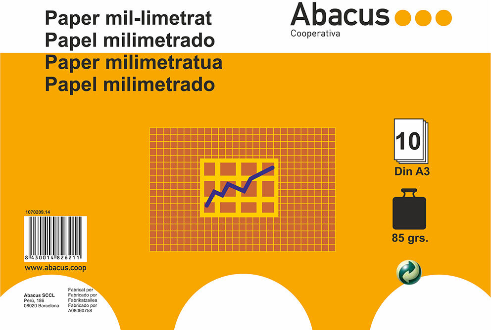 Abacus Papel milimetrado A3 85g  10 Hojas