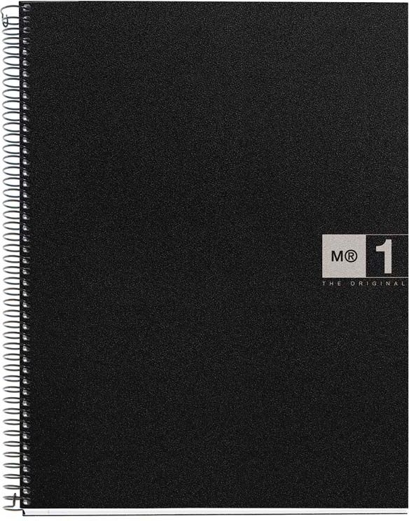 Miquelrius Libreta espiral  A4 80 hojas 5x5 gris