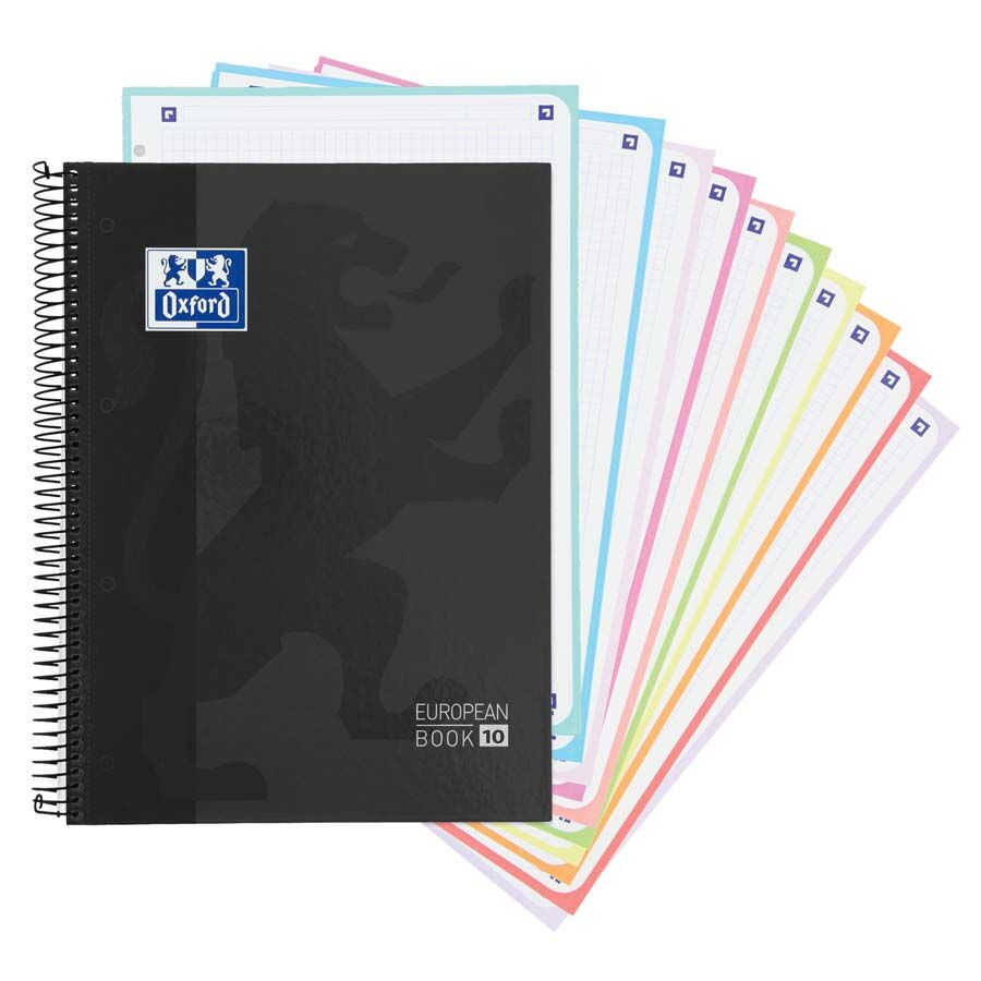 Oxford Note Book 10 A4 tapa extradura150 hojas 5x5  negro