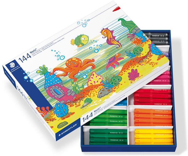 Staedtler Rotuladores de colores  Noris 340 144u Pack escolar