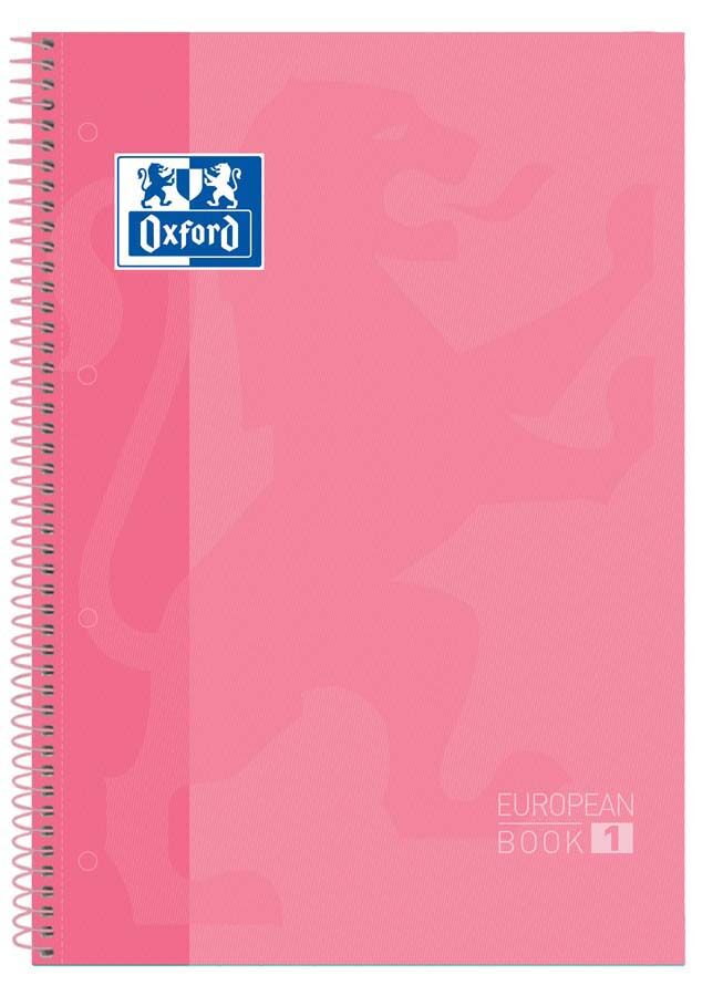 Oxford Notebook  EuropeanBook 1 A4 80 hojas 5x5 rosa chicle