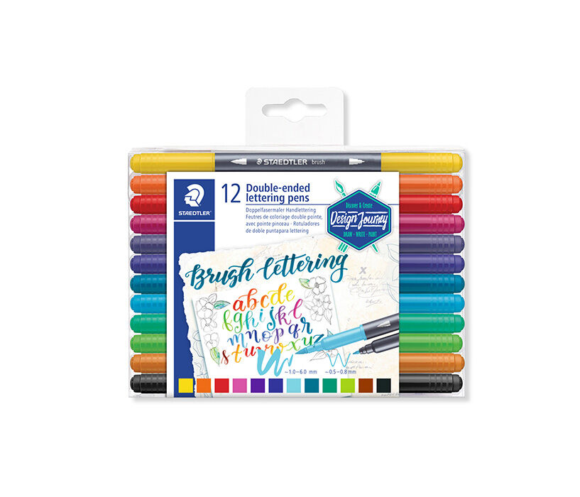 Staedtler Rotuladores  Brush Letter Duo 12 colores