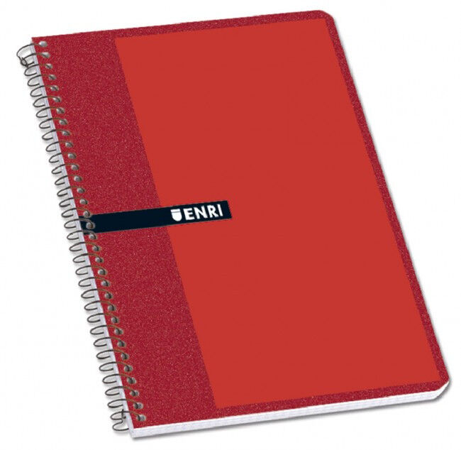 Enri Libreta espiral  Folio 100 hojas 4x4 rojo