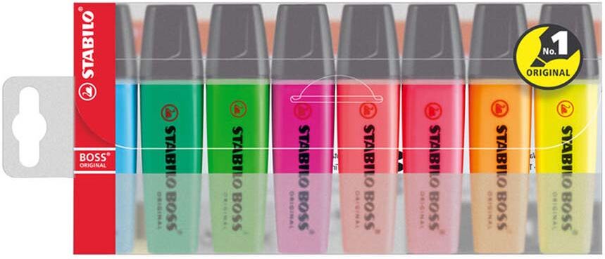 Stabilo Marcador Fluor.  Boss 8 colores