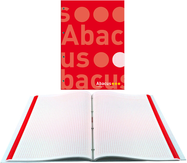 Abacus Notebook1 encuadernado  A4 5x5 70g 100 hojas roja