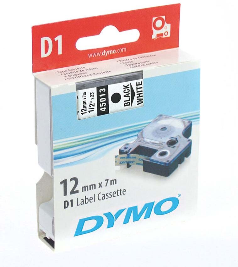 Dymo Cinta para rotular  3500 Blanco / Negro 12 mm