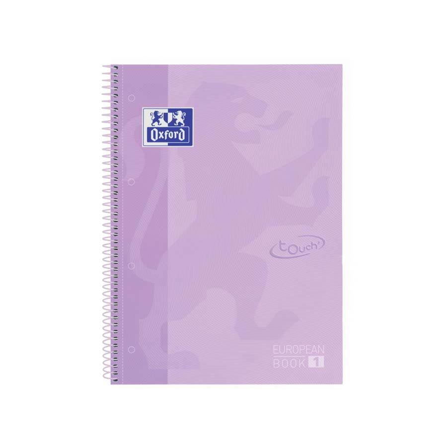 Oxford Notebook  EuropeanBook 1 Touch A4+ 80 hojas 5x5 tapa extradura malva