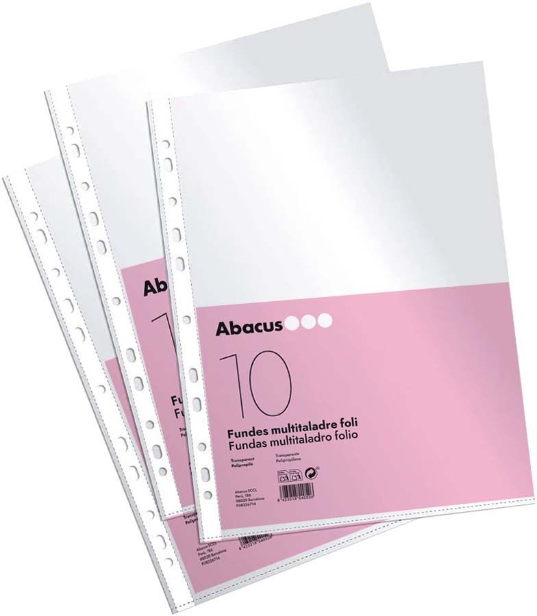 Abacus Bolsa Folio transparente PP  10u