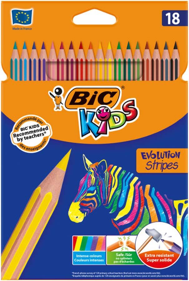 Bic Lápices  Kids Evolution Stripes 18 Colores