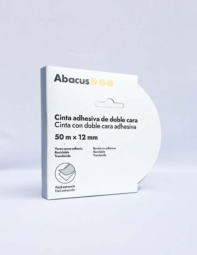 Abacus Cinta adhesiva doble cara tisú  12mmx50m