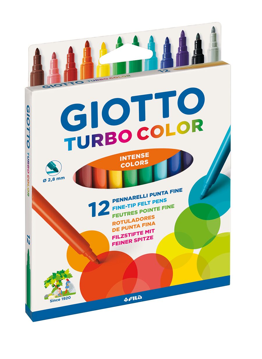 Giotto Rotuladores de colores  Turbo Color 12 colores