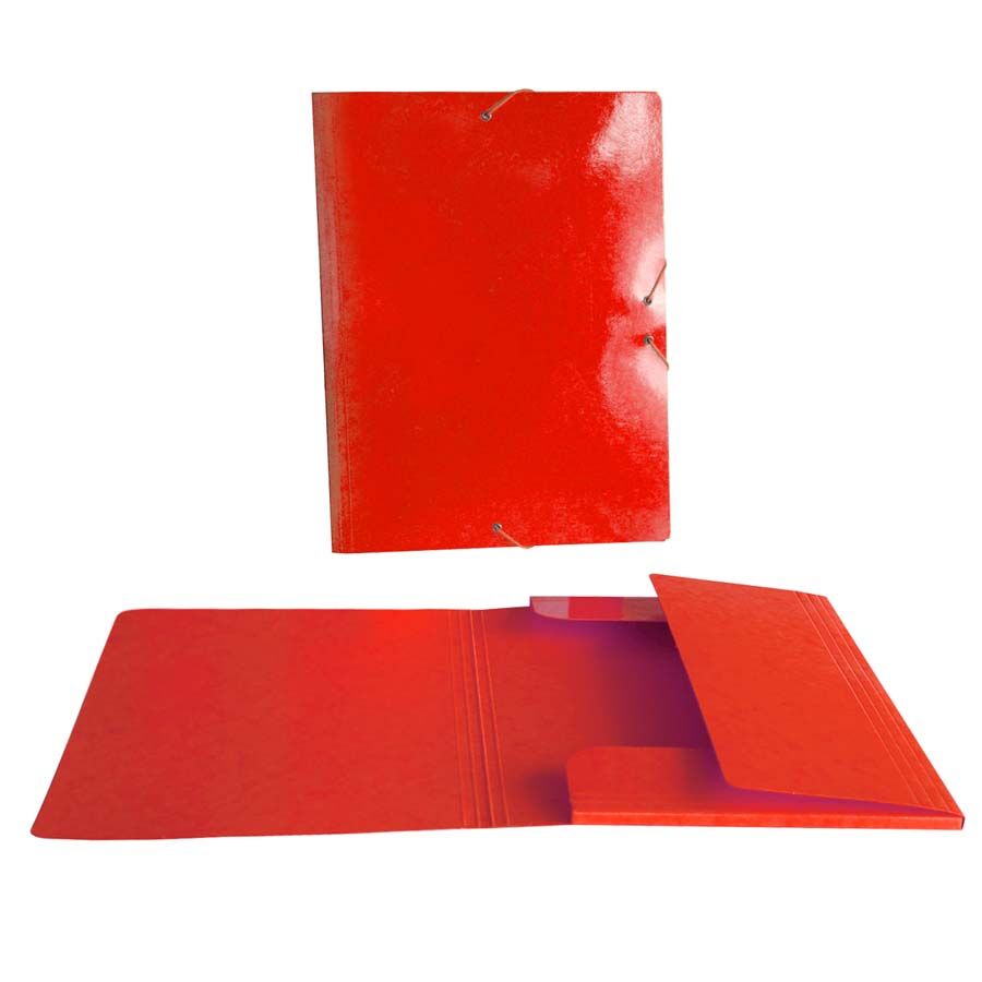 Senfort Carpeta gomas Folio  PP rojo